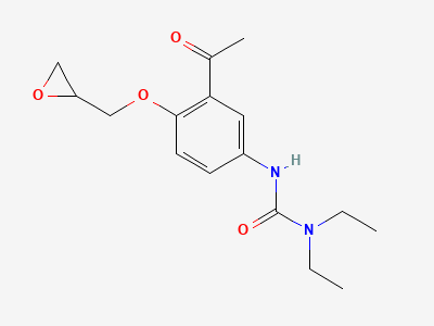 N-(3-acetyl-4-[[(RS)-oxiranyl]methoxy]phenyl)-N',N'-diethylurea Structure