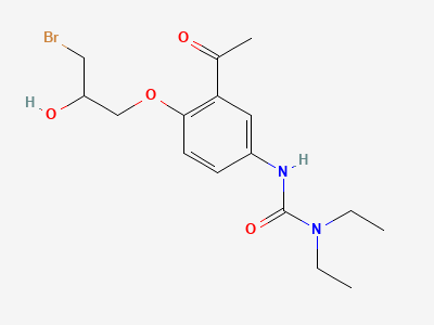 N-[3-acetyl-4-[(2RS)-3-bromo-2-hydroxypropoxy]phenyl]-N',N'-diethylurea Structure