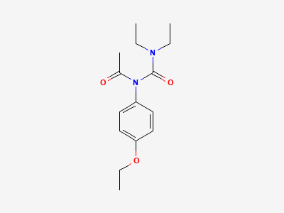 N-acetyl-N-(4-ethoxyphenyl)-N',N'-diethylurea Structure
