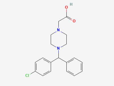 Cetirizine +E67+C66:J66+C6+C66:J66 Structure