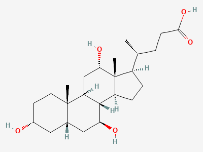 3α,7β,12α-trihydroxy-5β-cholan-24-oic acid (ursocholic acid) Structure