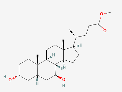 Methyl 3α,7β-dihydroxy-5β-cholan-24-oate Structure