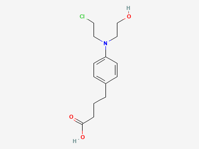 4-[4-[(2-chloroethyl)(2-hydroxyethyl)amino]phenyl]butanoic acid Structure
