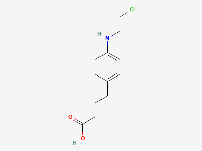 4-[4-[(2-chloroethyl)amino]phenyl]butanoic acid Structure