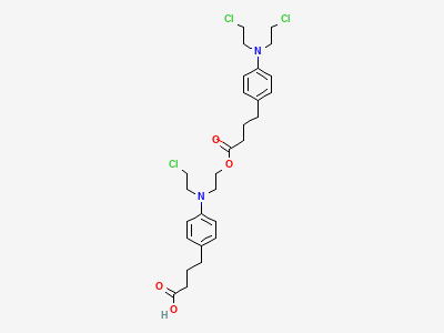 4-[4-[[2-[[4-[4-[bis(2-chloroethyl)amino]phenyl]-butanoyl]oxy]ethyl](2-chloroethyl)amino]phenyl]butanoic acid Structure