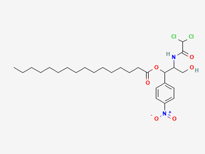 (1R,2R)-2-[(dichloroacetyl)amino]-3-hydroxy-1-(4-nitrophenyl)propyl hexadecanoate (chloramphenicol palmitate isomer) Structure