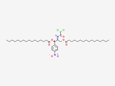 (1R,2R)-2-[(dichloroacetyl)amino]-1-(4-nitrophenyl)propane-1,3-diyl bishexadecanoate (chloramphenicol dipalmitate) Structure