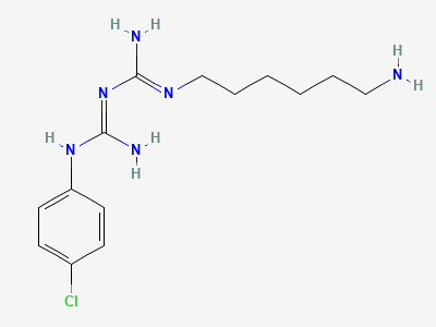 N1-(6-aminohexyl)-N3-(4-chlorophenyl)imidodicarbonimidic diamide Structure