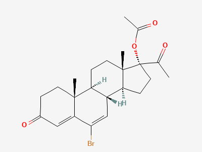 6-bromo-3,20-dioxopregna-4,6-dien-17-yl acetate Structure