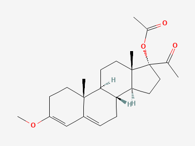 3-methoxy-20-oxopregna-3,5-dien-17-yl acetate Structure