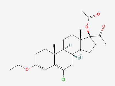 6-chloro-3-ethoxy-20-oxopregna-3,5-dien-17-yl acetate Structure