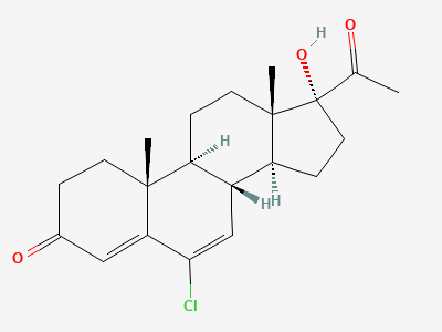 6-chloro-17-hydroxypregna-4,6-diene-3,20-dione Structure