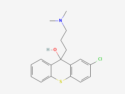 (3RS)-2-chloro-9-[3-(dimethylamino)propyl]-9H-thioxanthen-9-ol Structure