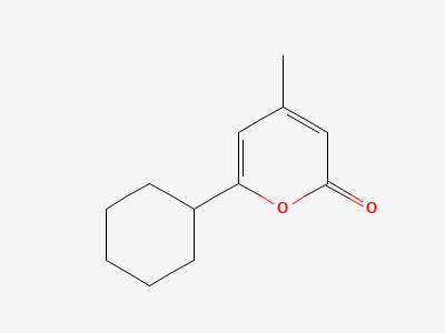 6-cyclohexyl-4-methyl-2H-pyran-2-one Structure