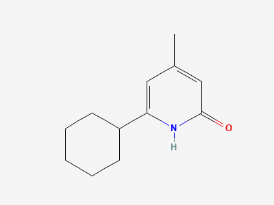 6-cyclohexyl-4-methylpyridin-2(1H)-one Structure