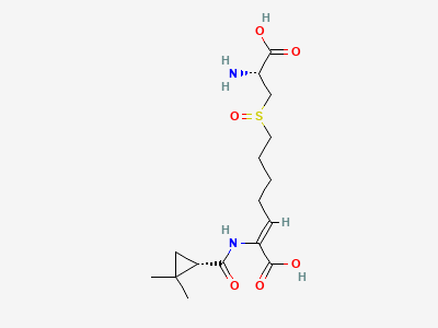 (Z)-7-[(RS)-[(2R)-2-amino-2-carboxyethyl]sulfinyl]-2-[[[(1S)-2,2-dimethylcyclopropyl]carbonyl]amino]hept-2-enoic acid Structure