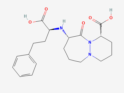 (1S,9S)-9-[[(S)-1-carboxy-3-phenylpropyl]amino]-10-oxooctahydro-6H-pyridazino[1,2-a][1,2]diazepine-1-carboxylic acid Structure
