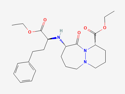 Ethyl (1S,9S)-9-[[(S)-1-(ethoxycarbonyl)-3-phenylpropyl]amino]-10-oxooctahydro-6H-pyridazino[1,2-a][1,2]diazepine-1-carboxylate Structure