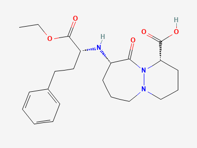 (1S,9S)-9-[[(R)-1-(ethoxycarbonyl)-3-phenylpropyl]-amino]-10-oxooctahydro-6H-pyridazino[1,2-a][1,2]-diazepine-1-carboxylic acid Structure