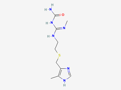 1-[(methylamino)[[2-[[(5-methyl-1H-imidazol-4-yl)-methyl]sulfanyl]ethyl]amino]methylidene]urea Structure