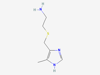 2-[[(5-methyl-1H-imidazol-4-yl)methyl]sulfanyl]-ethanamine Structure