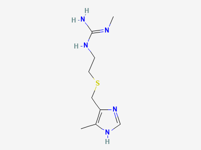 1-methyl-3-[2-[[(5-methyl-1H-imidazol-4-yl)-methyl]sulfanyl]ethyl]guanidine Structure