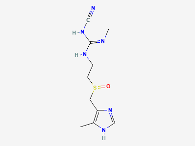 2-cyano-1-methyl-3[2-[[(5-methyl-1H-imidazol-4-yl)-methyl]sulfinyl]ethyl]guanidine Structure