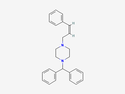 (Z)-1-(diphenylmethyl)-4-(3-phenylprop-2-enyl)piperazine Structure