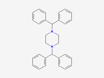 1,4-bis(diphenylmethyl)piperazine Structure