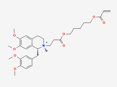(1R,2S)-1-[(3,4-dimethoxyphenyl)methyl]-6,7-dimethoxy-2-methyl-2-[3-[[5-(prop-2-enoyloxy)pentyl]oxy]-3-oxopropyl]-1,2,3,4-tetrahydroisoquinolinium Structure
