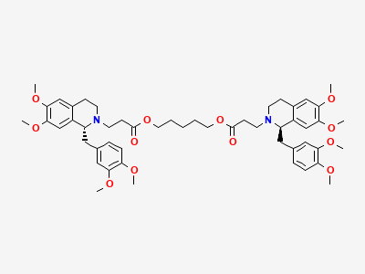 Pentane-1,5-diyl bis[3-[(1R)-1-[(3,4-dimethoxyphenyl)methyl]-6,7-dimethoxy-3,4-dihydroisoquinolin-2(1H)-yl]propanoate] Structure
