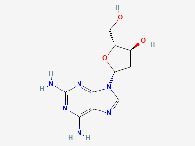 9-(2-deoxy-β-D-erythro-pentofuranosyl)-9H-purin-2,6-diamine Structure