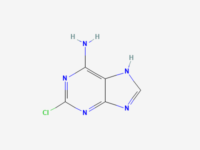 2-chloro-7H-purin-6-amine (2-chloroadenine) Structure