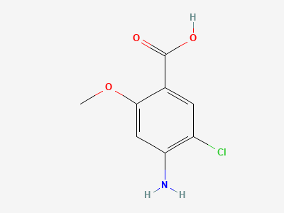 4-amino-5-chloro-2-methoxybenzoic acid Structure