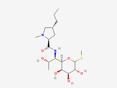 Methyl 6,8-dideoxy-6-[[[(2S,4R)-1-methyl-4-propylpyrrolidin-2-yl]carbonyl]amino]-1-thio-L-threo-α-D-galacto-octopyranoside (7-epilincomycin) Structure