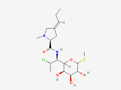 Methyl (5R)-5-[(1S,2S)-2-chloro-1-[[(4Z)-1-methyl-4-propylidene-L-prolyl]amino]propyl]-1-thio-β-L-arabinopyranoside Structure