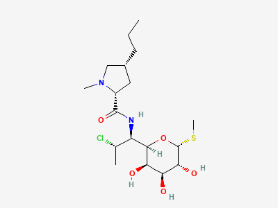 Methyl 7-chloro-6,7,8-trideoxy-6-[[[(2R,4R)-1-methyl-4-propylpyrrolidin-2-yl]carbonyl]amino]-1-thio-L-threo-α-D-galacto-octopyranoside Structure