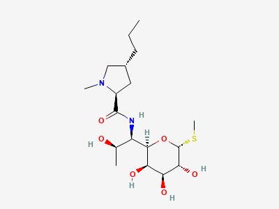 Methyl 6,8-dideoxy-6-[[[(2S,4R)-1-methyl-4-propylpyrrolidin-2-yl]carbonyl]amino]-1-thio-D-erythroα-D-galacto-octopyranoside (lincomycin) Structure