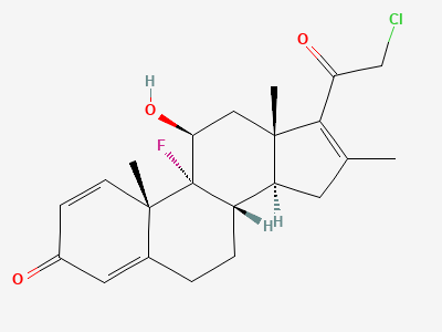 21-chloro-9-fluoro-11β-hydroxy-16-methylpregna-1,4,16-triene-3,20-dione Structure