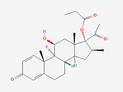 9-fluoro-11β-hydroxy-16β-methyl-3,20-dioxopregna-1,4-dien-17-yl propanoate Structure