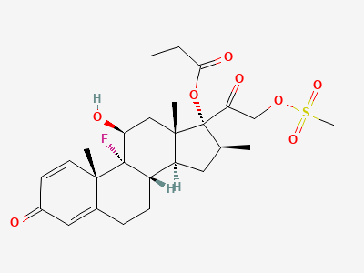 9-fluoro-11β-hydroxy-16β-methyl-21-[(methanesulfonyl)-oxy]-3,20-dioxopregna-1,4-dien-17-yl propanoate Structure