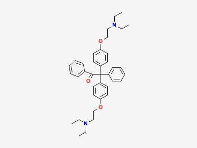 2,2-bis[4-[2-(diethylamino)ethoxy]phenyl]-1,2-diphenylethan-1-one Structure