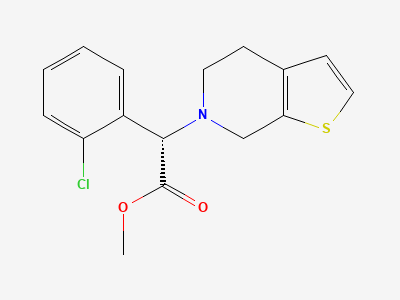 Methyl (2S)-2-(2-chlorophenyl)-2-[4,7-dihydrothieno-[2,3-c]pyridin-6(5H)-yl]acetate Structure
