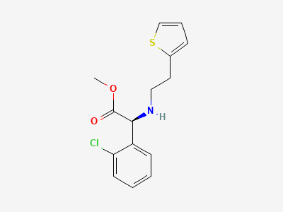 Methyl (2S)-2-(2-chlorophenyl)-2-[[2-(thiophen-2-yl)ethyl]amino]acetate Structure