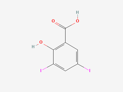 2-hydroxy-3,5-diiodobenzoic acid Structure