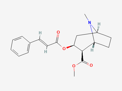 Methyl (1R,2R,3S,5S)-8-methyl-3-[[(E)-3-phenylpropenoyl]oxy]-8-azabicyclo[3.2.1]octane-2-carboxylate (cinnamoylcocaine) Structure