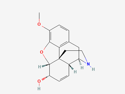 4,5α-epoxy-3-methoxy-7,8-didehydromorphinan-6α-ol (norcodeine) Structure
