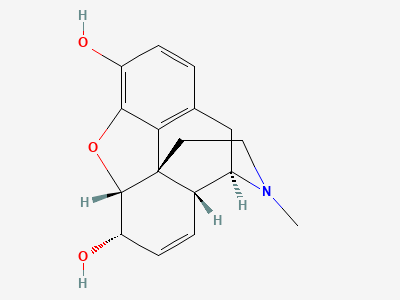 4,5α-epoxy-17-methyl-7,8-didehydromorphinan-3,6α-diol (morphine) Structure