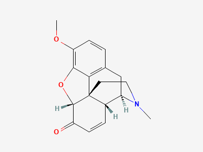 4,5α-epoxy-3-methoxy-17-methyl-7,8-didehydromorphinan-6-one (codeinone) Structure