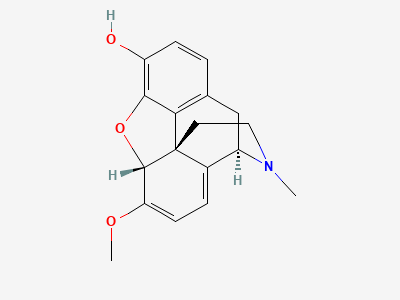 4,5α-epoxy-6-methoxy-17-methyl-6,7,8,14-tetradehydromorphinan-3-ol (oripavine) Structure